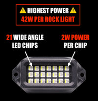 Premium RGB+W Rock Lights (42W)