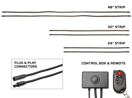 Blue LED Flexible Slimline Truck Underbody Lighting Kit