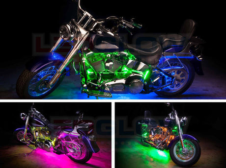 Bluetooth Advanced Million Color LED Motorcycle Lighting Kit with Smartphone Control