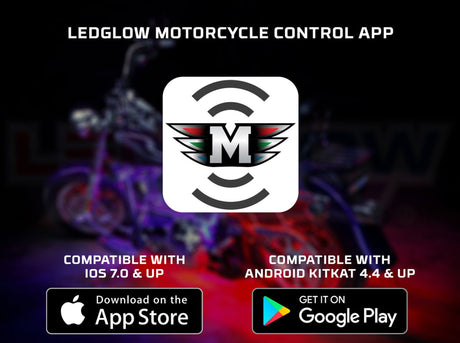 Bluetooth Advanced Million Color LED Motorcycle Lighting Kit with Smartphone Control