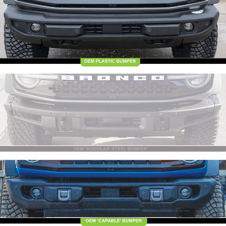 Ford Squadron SAE Fog Pocket Light Kit - Ford 2019-2023 Ranger; 2021-2025 Bronco NOTE: w/ OE Plastic Bumper