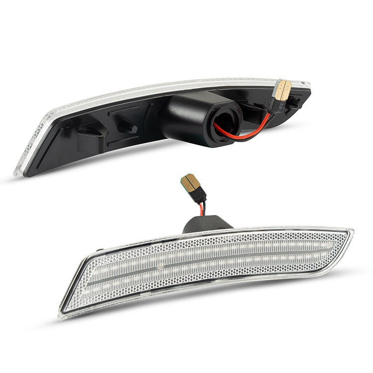 Car bumper light assembly on a white background