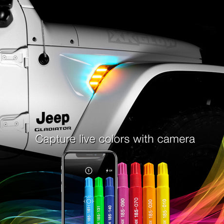 RGB+Amber Fender Vent Light For JEEP | XKCHROME SMARTPHONE APP