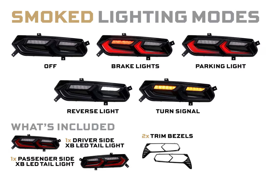 Chevrolet Corvette C7 (14-19) XB LED Tail Lights (Smoked)
