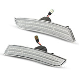 Two car bumper lights with wiring on a white background