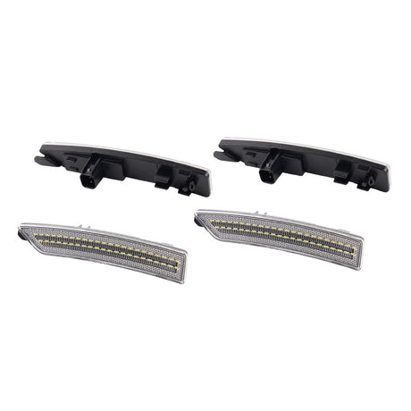 Clear white LED side marker lights for 2024–2026 Mustang S650 by Auto Addict USA