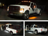 2pc 52" Amber LED Truck Running Board Lighting Kit with White Courtesy Lights