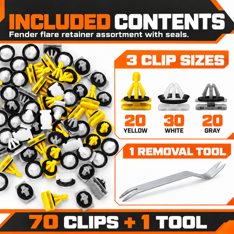 Chevrolet & GMC Fender Flare & Trim Clip Kit – 70 Pieces