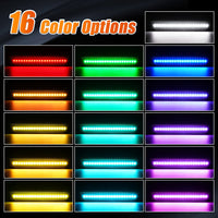 LED light bar with 16 color options displayed on a dark background