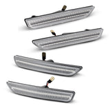 Four car fog lights on a white background