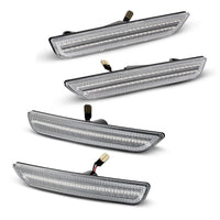 Four car fog lights on a white background