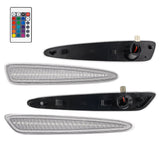 Car fog light assembly with remote control on a white background