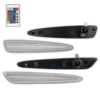 Car fog light assembly with remote control on a white background