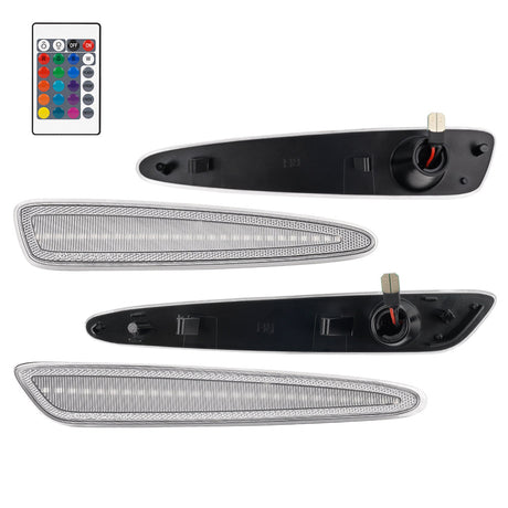 Car fog light assembly with remote control on a white background