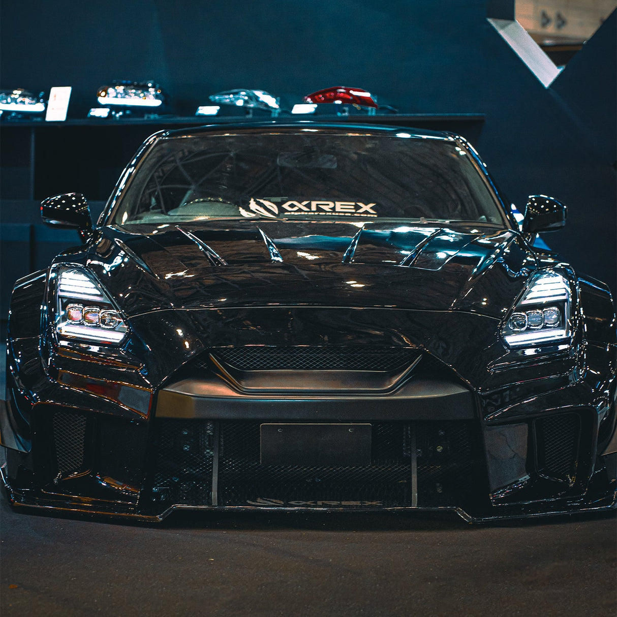 09-25 Nissan GT-R NOVA-Series LED Projector Headlights Black