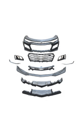 2019-2025 Chevy Camaro ZL1 Front Bumper Conversion 9pcs Full Kit Flat BLK for Non-RS Headlights