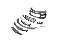 2019-2025 Chevy Camaro ZL1 Front Bumper Conversion 9pcs Full Kit Flat BLK for Non-RS Headlights