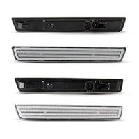 Dodge Challenger clear white LED side marker close up detail of housing and lens Auto Addict USA