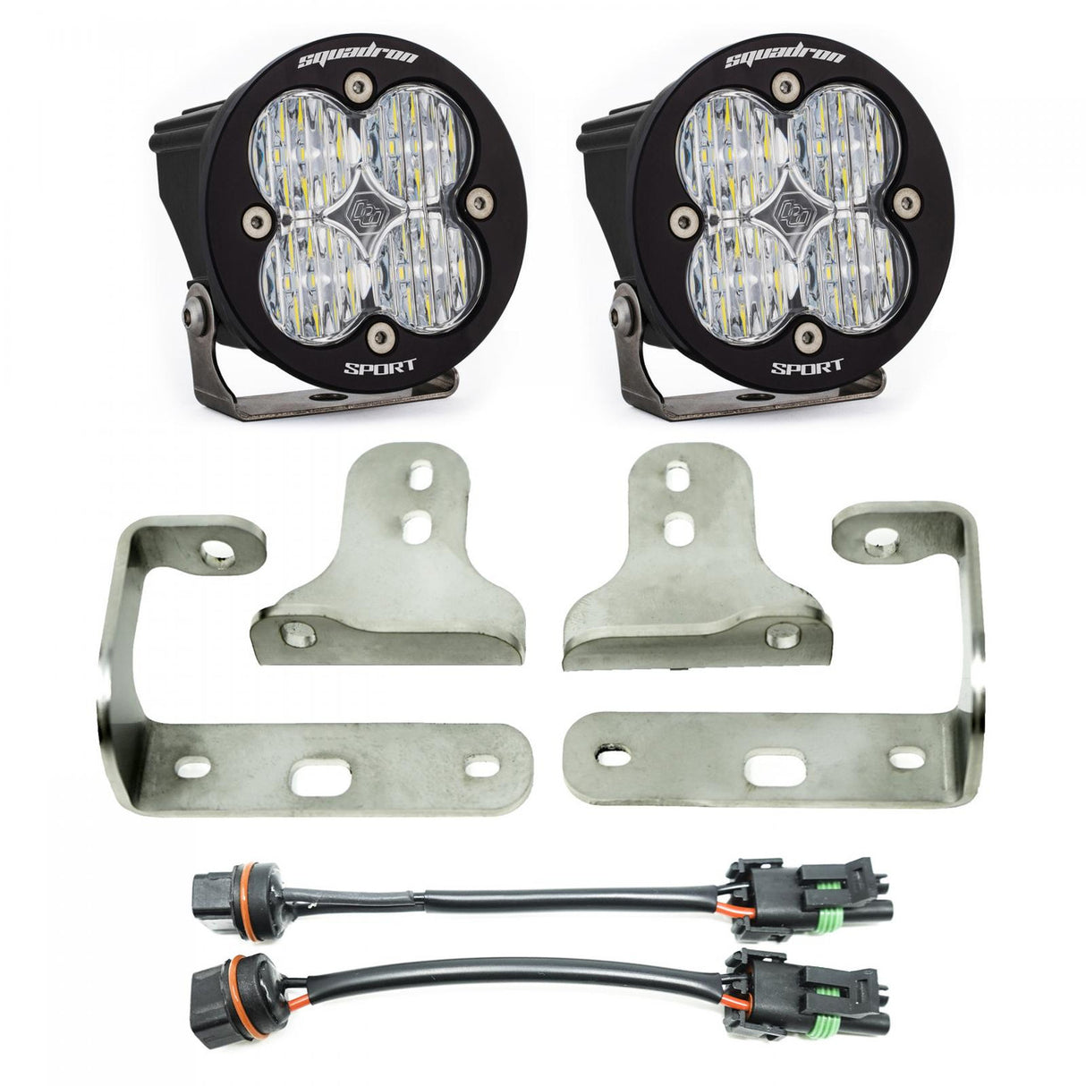 Jeep JL/JT Squadron-R Sport Fog Pocket Light Kit - Jeep 2020-2025 Gladiator; 2018-2025 Wrangler JL; NOTE: w/ OE Sport Bumper