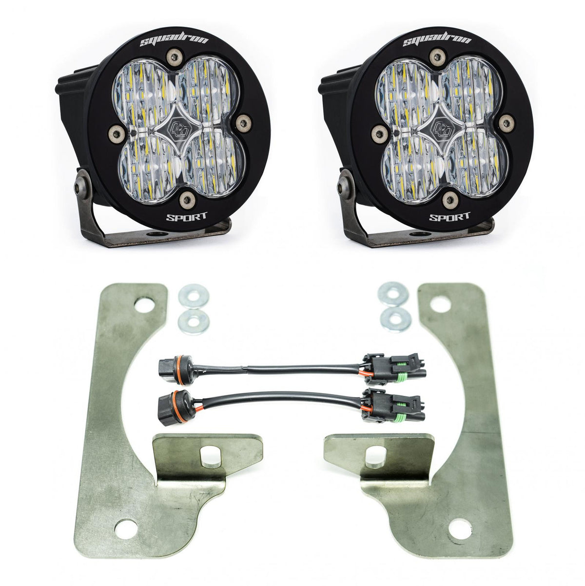 Jeep JL/JT Squadron-R Sport Fog Pocket Light Kit - Jeep 2020-2025 Gladiator; 2018-2025 Wrangler JL; NOTE: w/ OE Rubicon Bumper