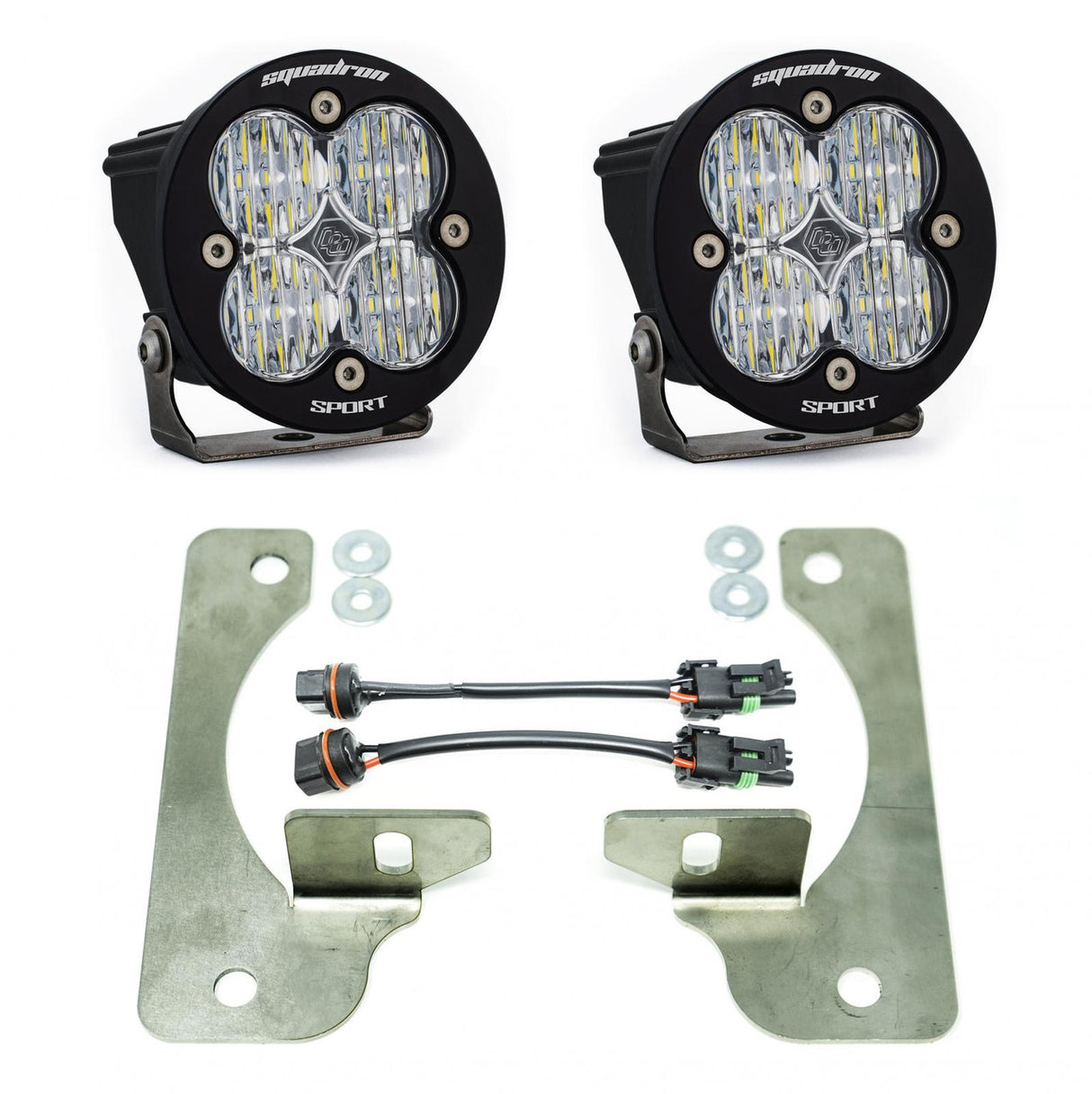 Jeep JL/JT Squadron-R Sport Fog Pocket Light Kit - Jeep 2020-2025 Gladiator; 2018-2025 Wrangler JL; NOTE: w/ OE Rubicon Bumper