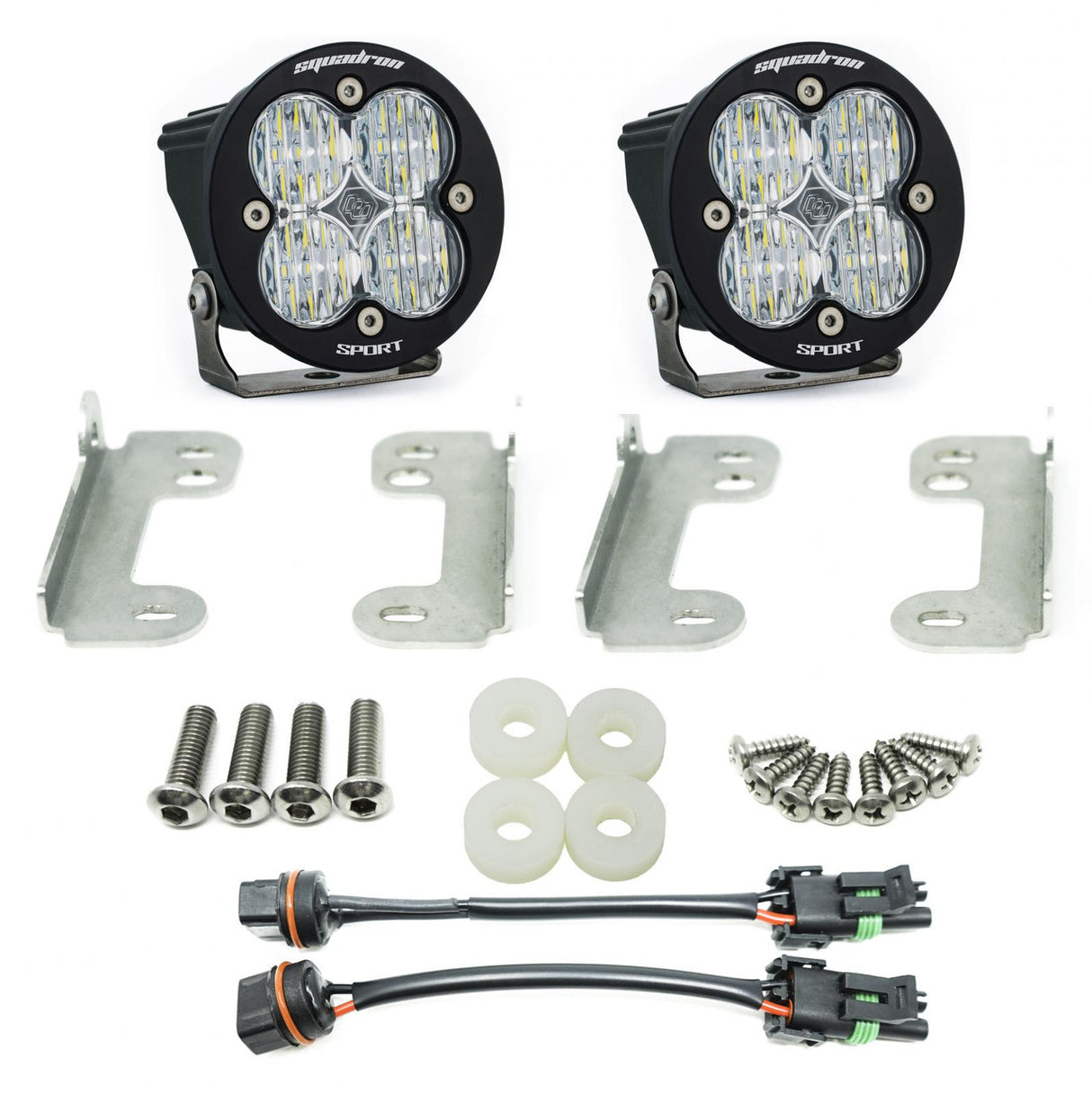 Jeep JL/JT Squadron-R Sport Fog Pocket Light Kit - Jeep 2020-2025 Gladiator; 2018-2025 Wrangler JL; NOTE: w/ OE Sahara Bumper