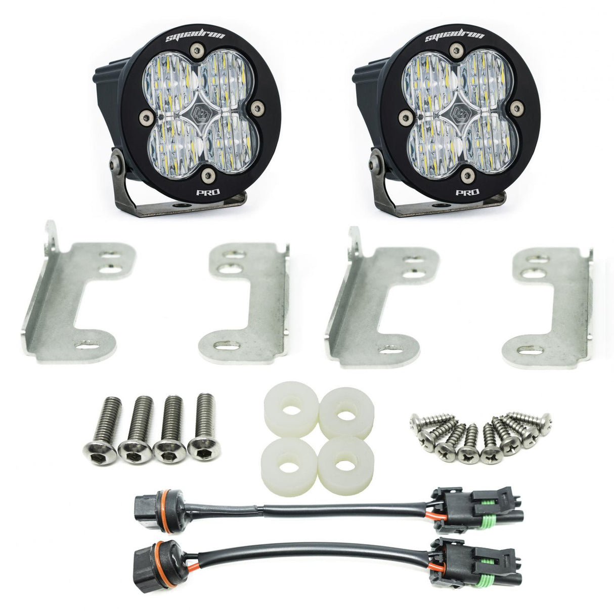 Jeep JL/JT Squadron-R Pro Fog Pocket Light Kit - Jeep 2020-2025 Gladiator; 2018-2025 Wrangler JL; NOTE: w/ OE Sahara Bumper