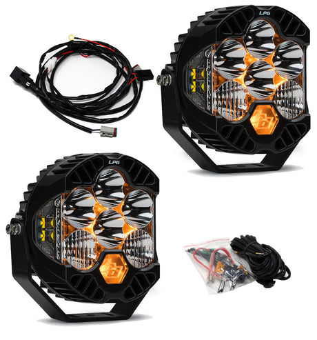 Jeep JL/JT LP6 Pro Bumper Light Kit - Jeep 2020-2025 Gladiator; 2018-2025 Wrangler JL; NOTE: w/ OE Steel Bumper