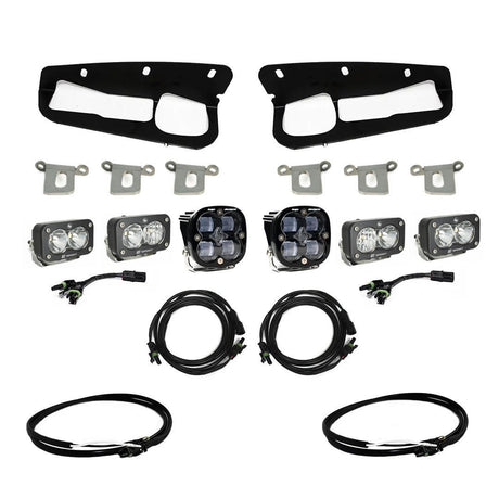 Ford Squadron SAE/Dual S2 Sport Steel Bumper Fog Pocket Light Kit - Ford 2021-2025 Bronco; 2022-2025 Bronco Raptor; NOTE: w/ OE Steel Bumper