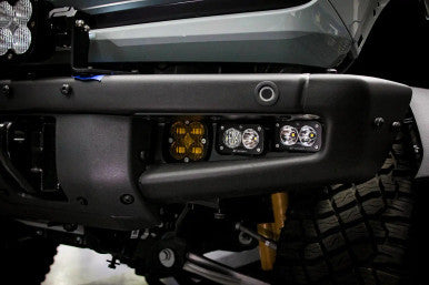 Ford Squadron SAE/Dual S2 Sport Steel Bumper Fog Pocket Light Kit - Ford 2021-2025 Bronco; 2022-2025 Bronco Raptor; NOTE: w/ OE Steel Bumper