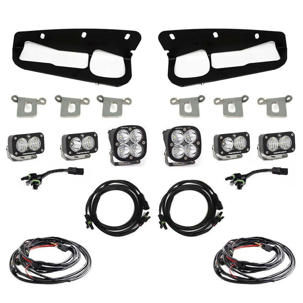 Ford Squadron SAE/Dual S2 Sport Steel Bumper Fog Pocket Light Kit - Ford 2021-2025 Bronco; 2022-2025 Bronco Raptor; NOTE: w/ OE Steel Bumper