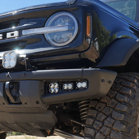 Ford Squadron Pro/Dual S2 Sport Steel Bumper Fog Pocket Light Kit - Ford 2021-2025 Bronco; 2022-2025 Bronco Raptor; NOTE: w/ OE Steel Bumper