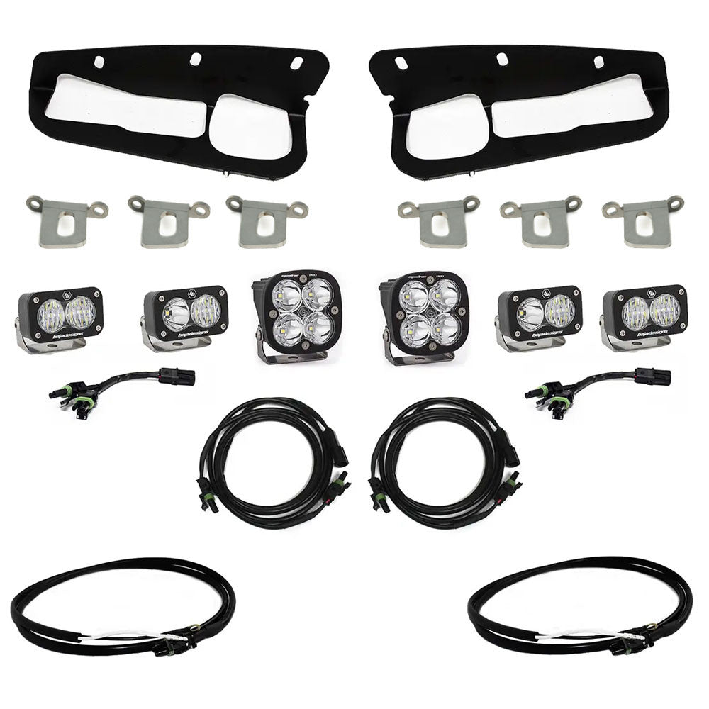Ford Squadron Pro/Dual S2 Sport Steel Bumper Fog Pocket Light Kit - Ford 2021-2025 Bronco; 2022-2025 Bronco Raptor; NOTE: w/ OE Steel Bumper