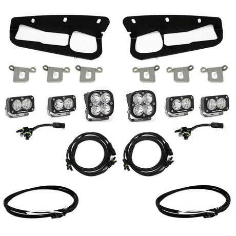 Ford Squadron Pro/Dual S2 Sport Steel Bumper Fog Pocket Light Kit - Ford 2021-2025 Bronco; 2022-2025 Bronco Raptor; NOTE: w/ OE Steel Bumper