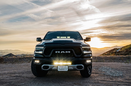 RAM OnX6+ 20 Inch Bumper Light Bar Kit - RAM 2019-24 1500 NOTE: Rebel