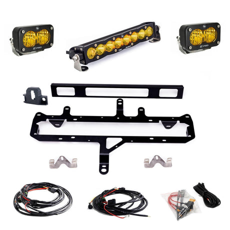 Toyota S8 10" Light Bar / S2 Pro TRD Pro Grille Conversion Light Kit - 2024-On Toyota Tacoma
