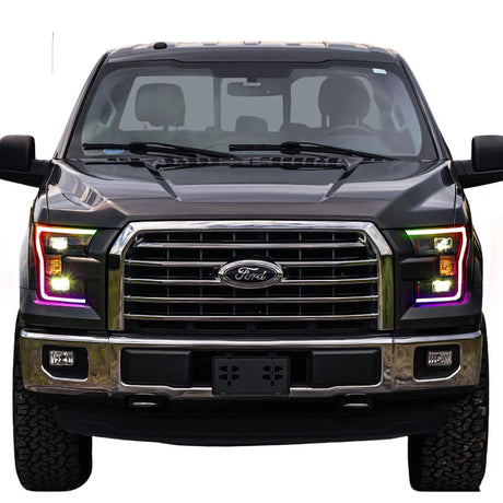 Ford F-150: Multicolor Flow Series Headlights (2015-2017) | XB Hybrid Morimoto