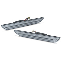 Two car fog lights on a white background