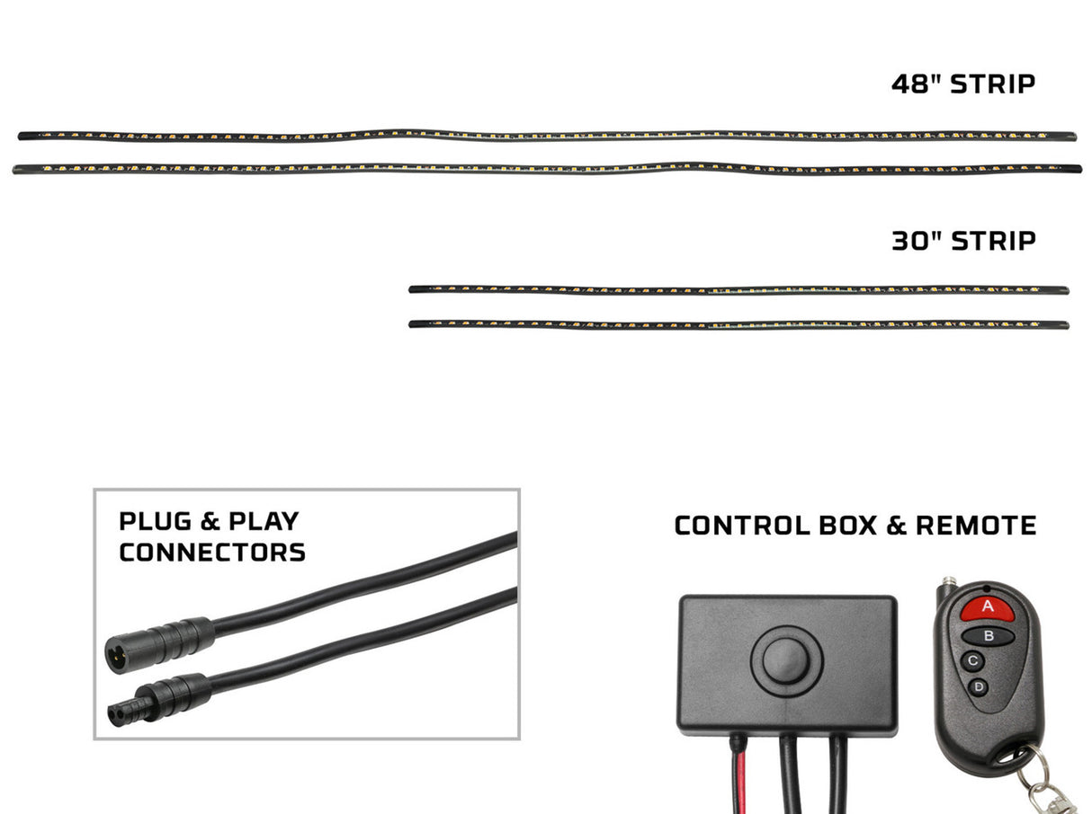 Green LED Flexible Slimline Car Underbody Lighting Kit
