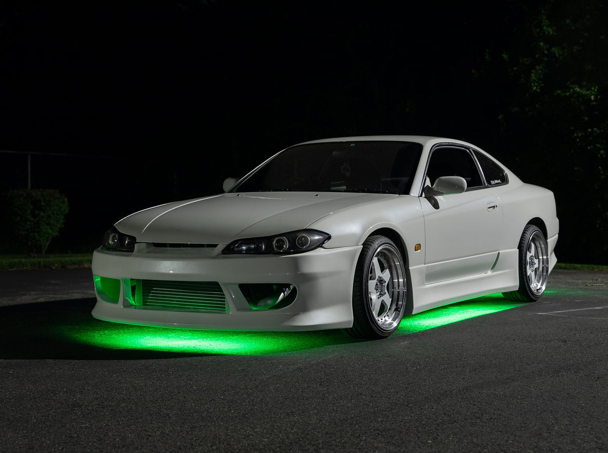 Green LED Flexible Slimline Car Underbody Lighting Kit