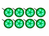 8pc Green LED Pod Lighting Kit