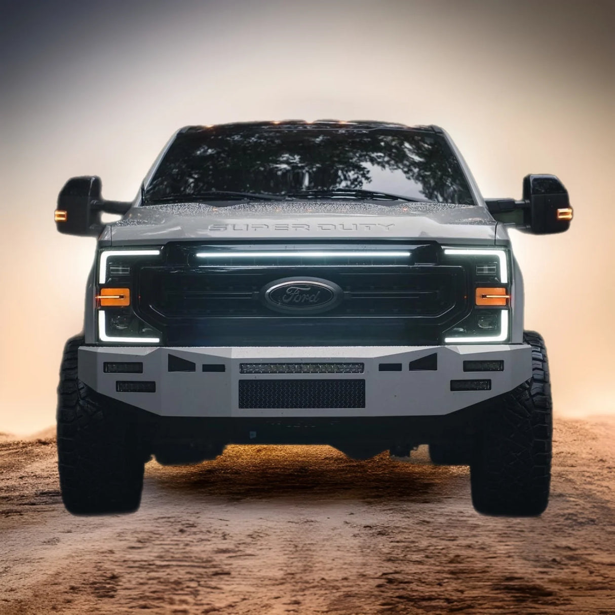 SICK DIESEL 2021-2022 F250, F350, F450 & F550 Single Top Full Length LED Grille Bar| KR, STX, Platinum, XLT