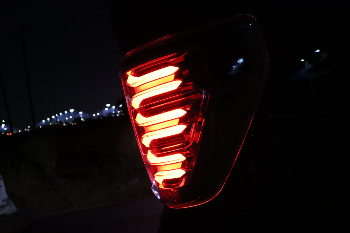 21-23 Ford F150 LUXX-Series LED Tail Lights Black-Red