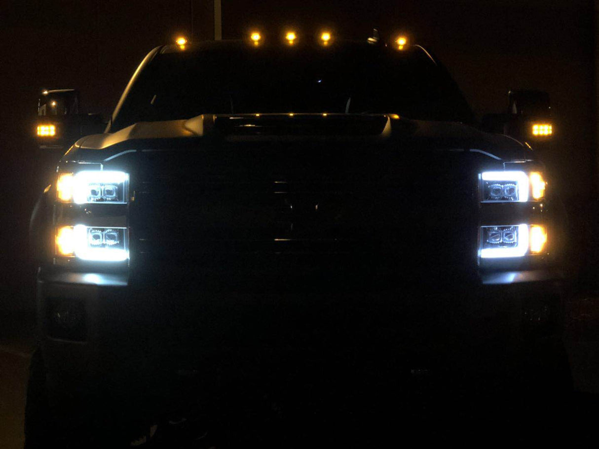 15-19 Chevrolet Silverado 2500HD/3500HD MK II NOVA-Series LED Projector Headlights Chrome