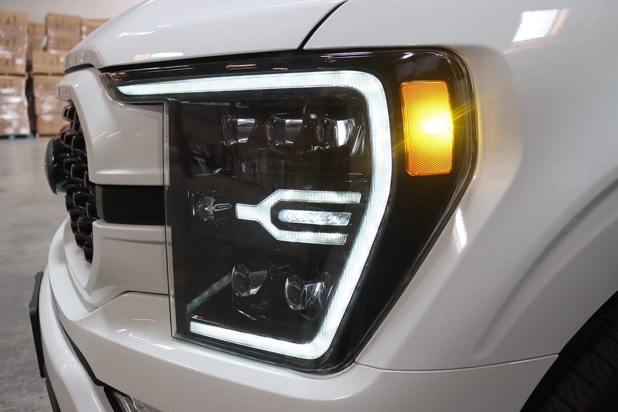 21-23 Ford F150 / 21-23 Ford F150 Raptor NOVA-Series LED Projector Headlights Alpha-Black