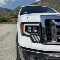 09-14 Ford F150 NOVA-Series LED Projector Headlights Jet Black - Backordered