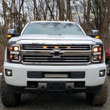 Chevy Silverado 2500/3500 15-19 Projector Headlights OLED Halos, DRL Smoked