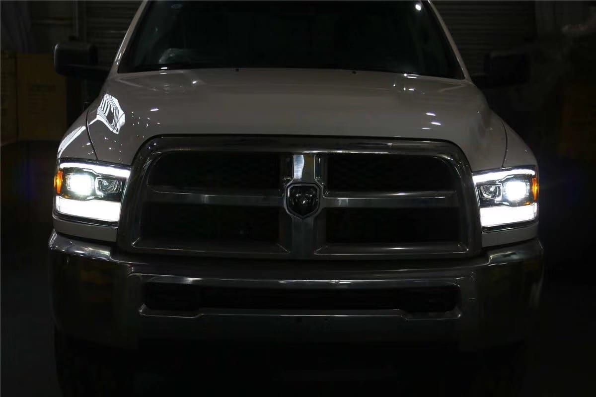 09-18 Ram Truck LUXX-Series LED Projector Headlights Black