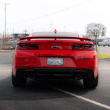 2016-2018 CHEVY CAMARO VELOX LED TAILLIGHTS GLOSS BLACK/RED LENS