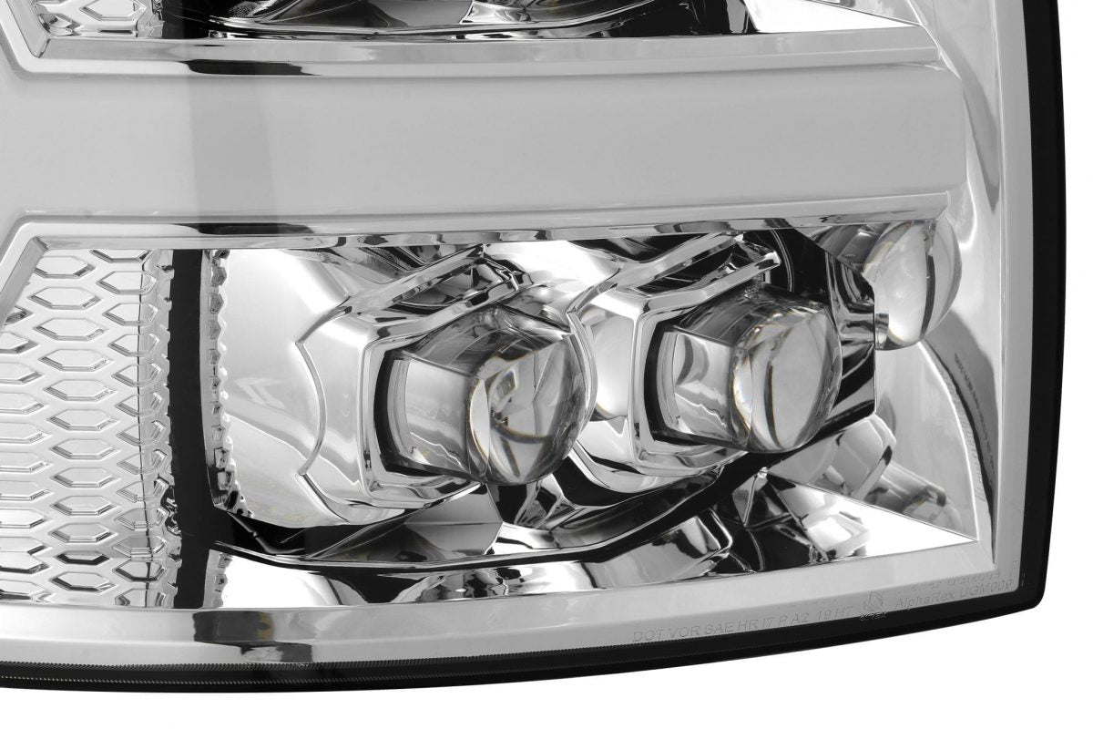 07-13 Chevrolet Silverado NOVA-Series LED Projector Headlights Chrome